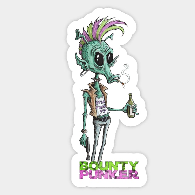 Bounty Punker Sticker by PickledCircus